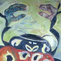 Red Beetle Two Hands